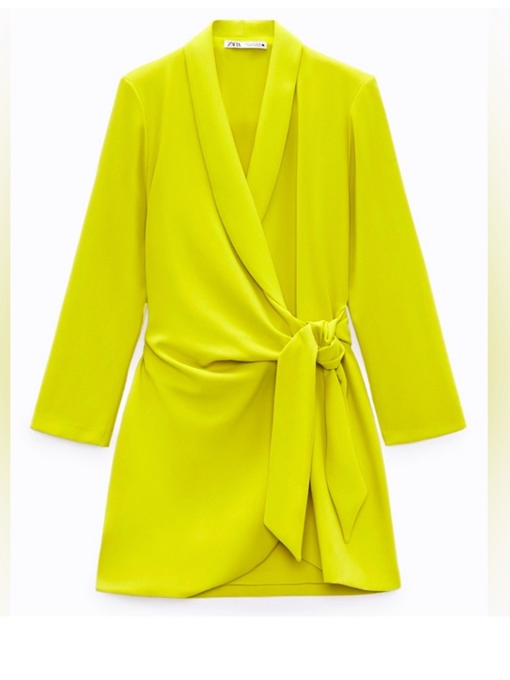 Zara Lime Blazer Mini Dress